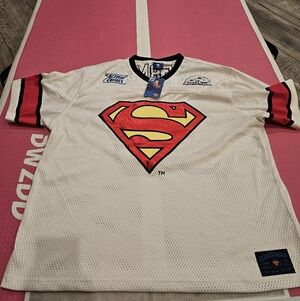DC Superman/Shoe Palace collaboration football jersey size xl nwt